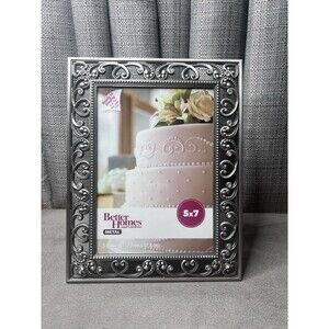 Better Homes Ornate Photo Picture Frame Metal Bead Scrolls 5 x 7 inch